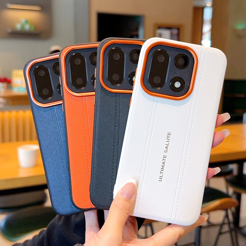 非凡金甲适用一加15手机壳素皮一加13全包防摔1+15金属镜头保护壳1加13高档5g个性双拼oneplus简约商务男女潮