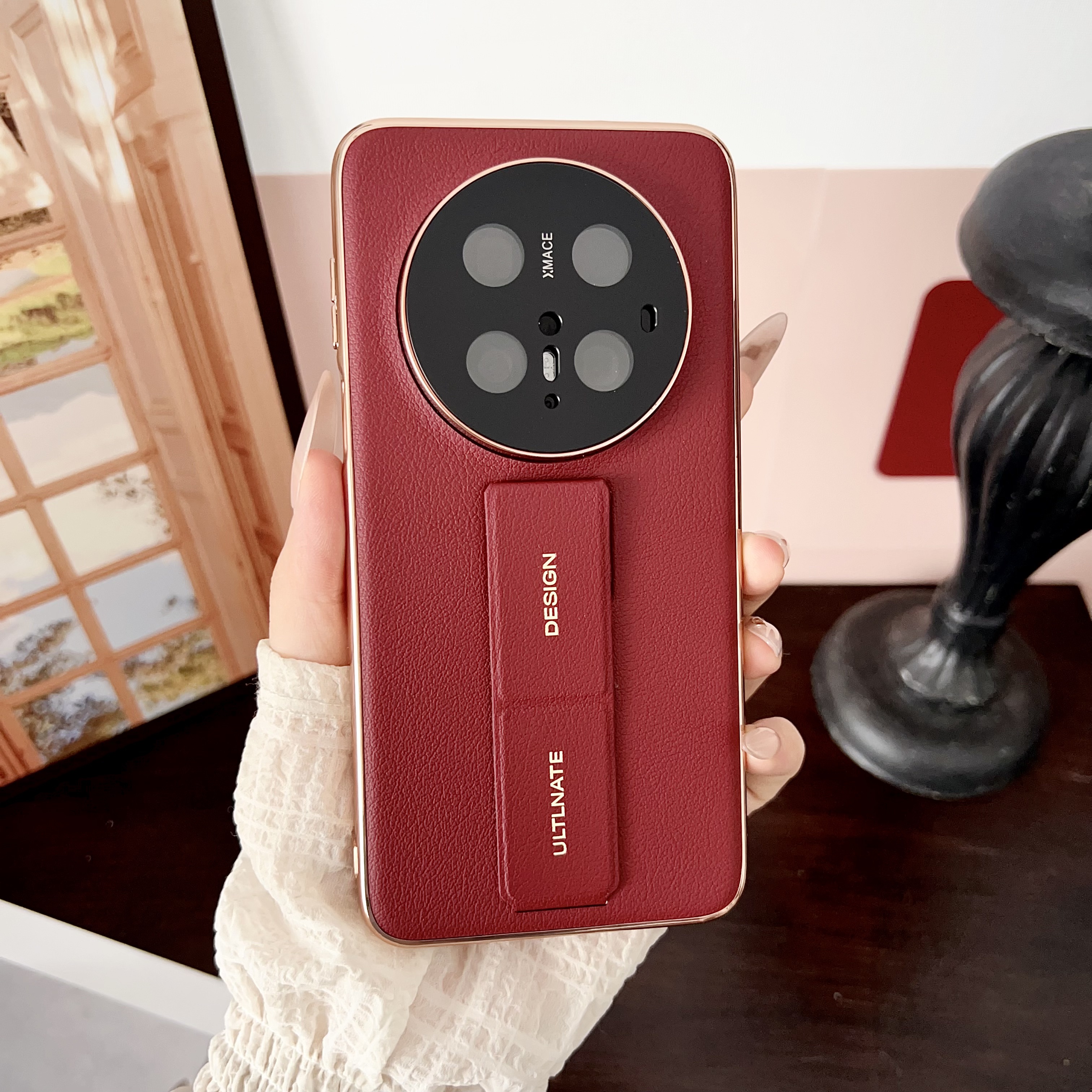 【腕带支架壳】适用华为mate70pro手机壳mate70pro+系列新款70rs保护套meta60防摔mt60ppro+高级真皮外壳男女