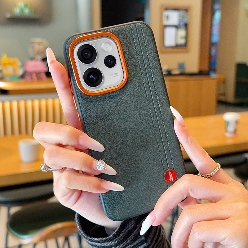 素皮适用opporeno15手机壳新款皮纹Reno15pro金甲徕卡线纹轻奢reno15pro防摔保护套磨砂简约5g商务男款高级感