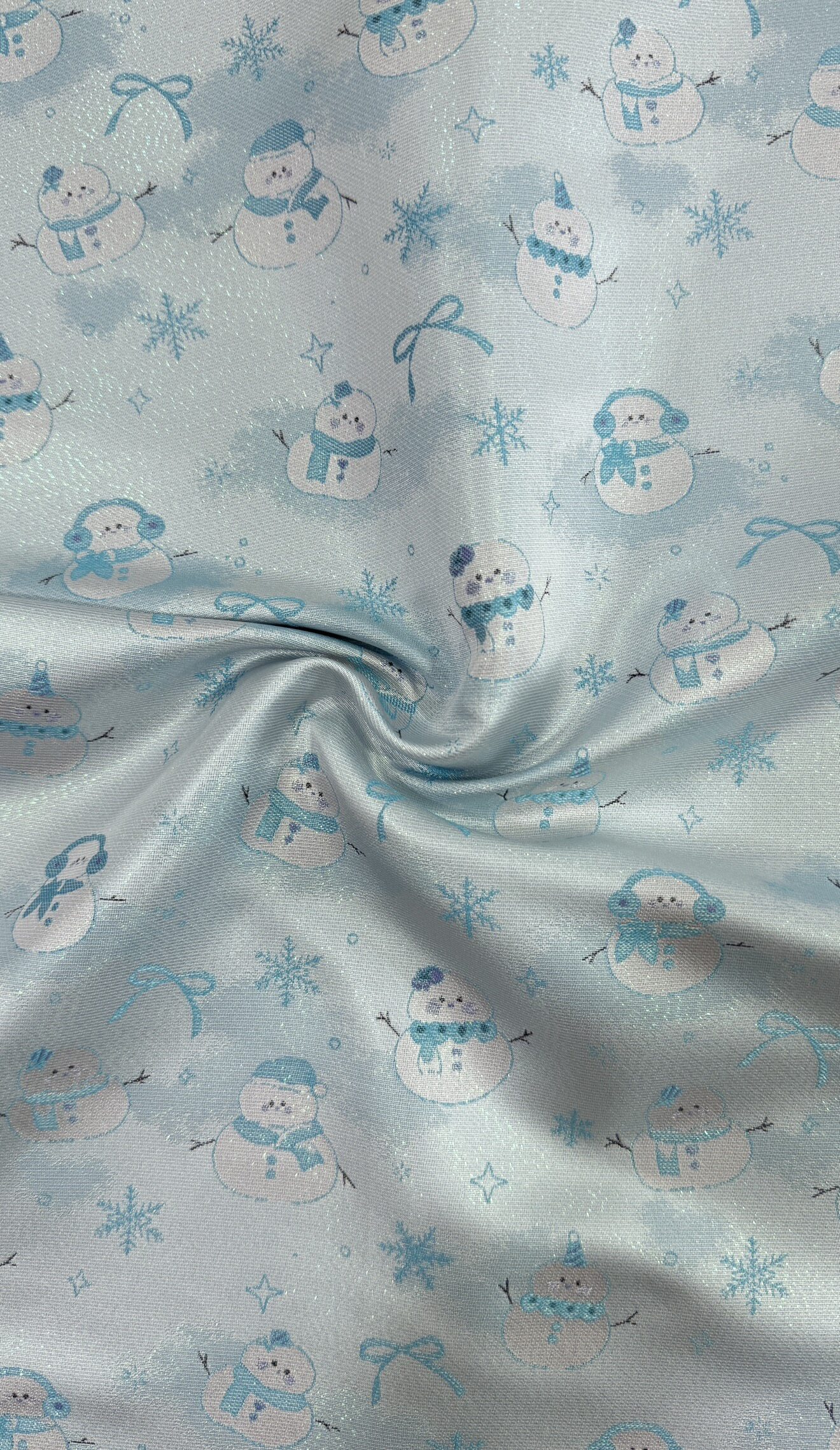 满七彩螺钿雪人派对国风手工di海绵垫/布料/面料/