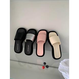 韩版 RUI MEI 女外穿2026年新款 小个子增高凉拖鞋 厚底一字拖鞋 JIA