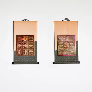 普门庵两界曼陀罗种子字套装色纸摆件挂画唐密曼茶罗坛城吉祥礼品