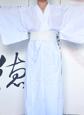 普门庵禅服女士白色中衣修行人常备作务衣服饰棉质汉服女装唐装套