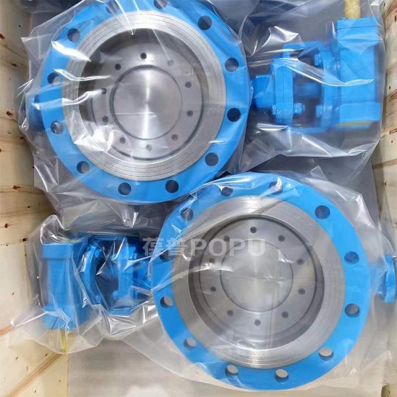 三偏心法兰蝶阀D3D343H-164H3手-16C金属硬封动碳钢密蝶阀DN200厂