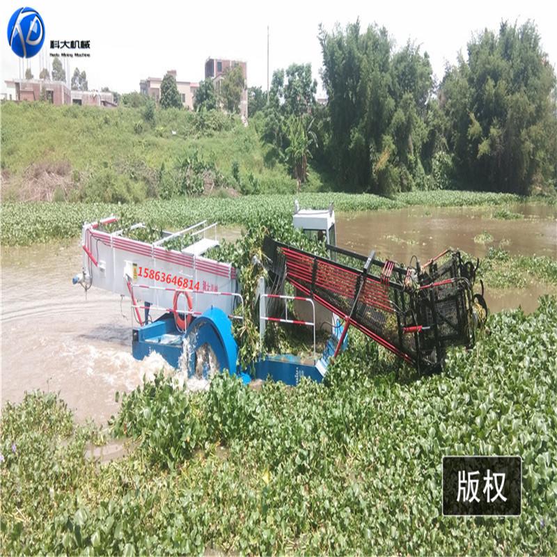 江苏盐城水葫芦KD-1200打捞收船水面割草水机械设 备 水下捞草船