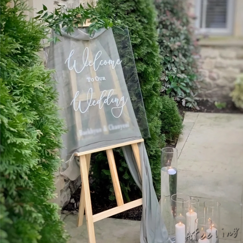 婚礼名字展板贴可定制