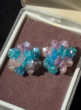 中古vintage复古宫廷风耳夹女高级感轻奢小众设计感耳饰