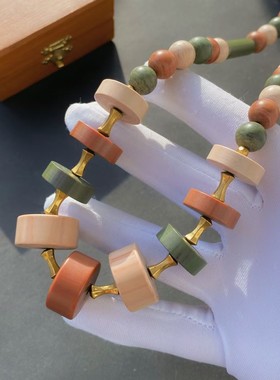 Avon 树脂 多彩串珠项链度假风  彩色中古Vintage