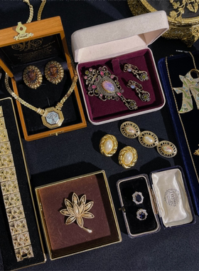 Vintage中古WestGermany/AVON/Sphinx/KJL/1928/BSK耳夹胸针合集