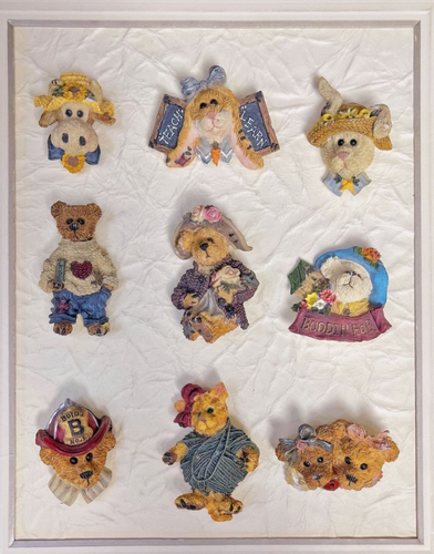 中古首饰孤品回流敲可爱美国Boyds Bears炸毛熊立体树脂胸针