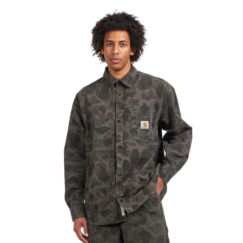 CARHARTT WIP男士衬衫耐用透气棉质迷彩户外休闲衬衣爆款工装