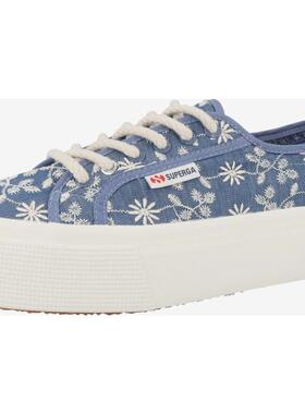 代购Superga女士帆布鞋透气轻便舒适软底花卉图案圆头系带