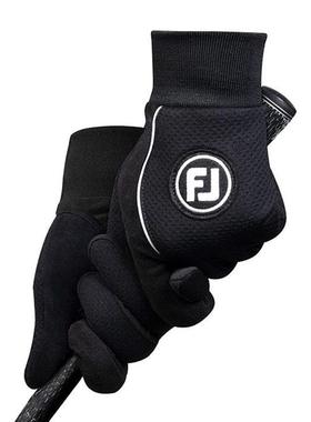 代购Footjoy WinterSof 男士手套保暖防滑黑色加厚冬季爆款简约