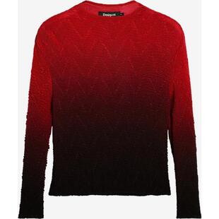 代购Desigual女士毛衣保暖柔软渐变棉质秋冬日常针织爆款简约