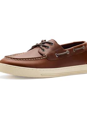 代购SPERRY男士船鞋记忆棉内垫杯状鞋底360度绑带波浪纹防滑