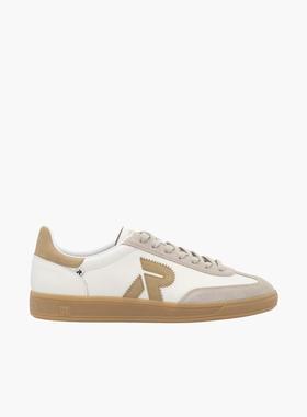 代购rieker男士低帮运动鞋轻便舒适防滑透气白色系带橡胶鞋底