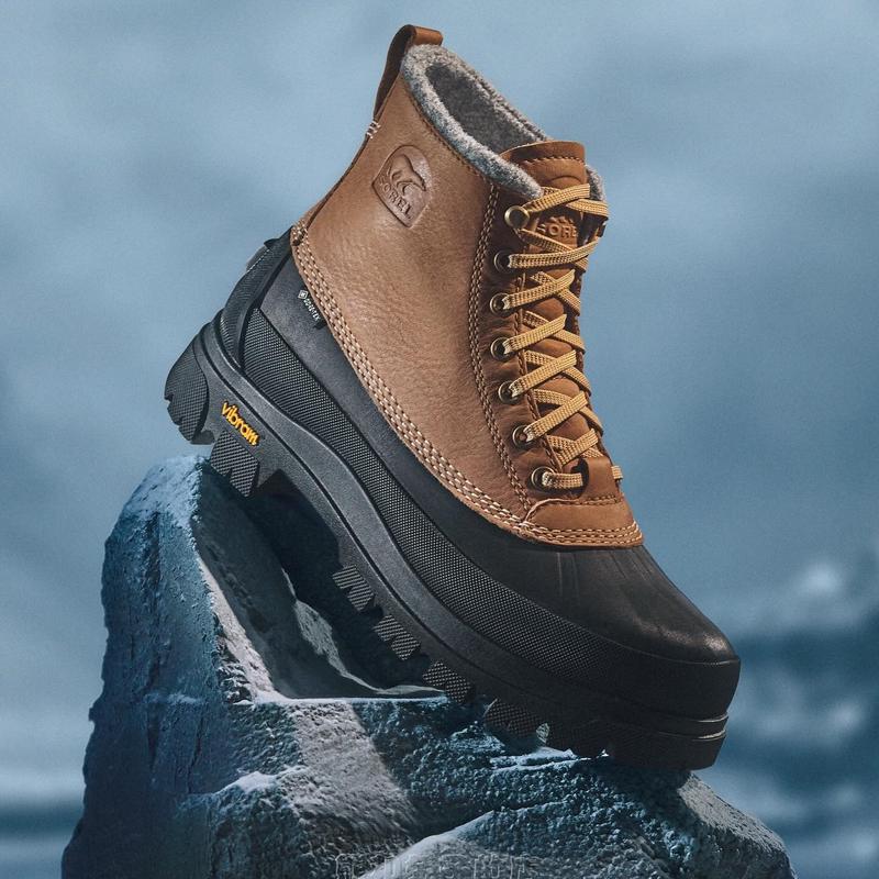 代购sorel DAYSTORM HORIZON 冰熊雪地靴GTX防水全粒面皮革户外靴