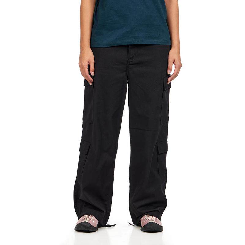 CARHARTT WIP女士休闲裤耐用舒适黑色直筒户外日常工装裤百搭