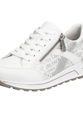 代购rieker女士休闲鞋舒适缓震透气设计易穿脱运动鞋白色