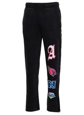 代购New Era男士运动裤舒适贴身透气排汗宽松版型带口袋黑色