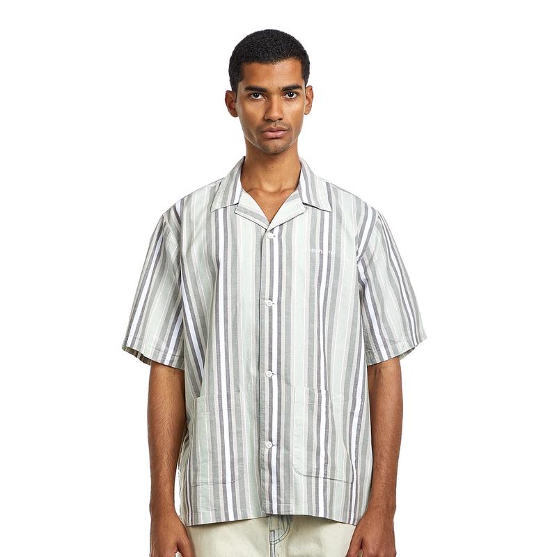 CARHARTT WIP男士衬衫透气抗皱棉质条纹休闲日常衬衣爆款
