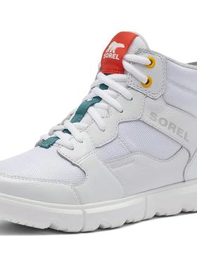 代购SOREL女士雪地靴防水保暖透气防滑中帮系带网面拼接冬季户外