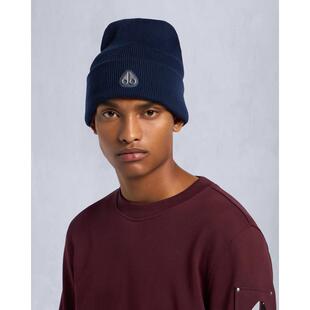 代购MOOSE KNUCKLES慕斯纳可兹男士帽子保暖防寒深蓝加厚冬季