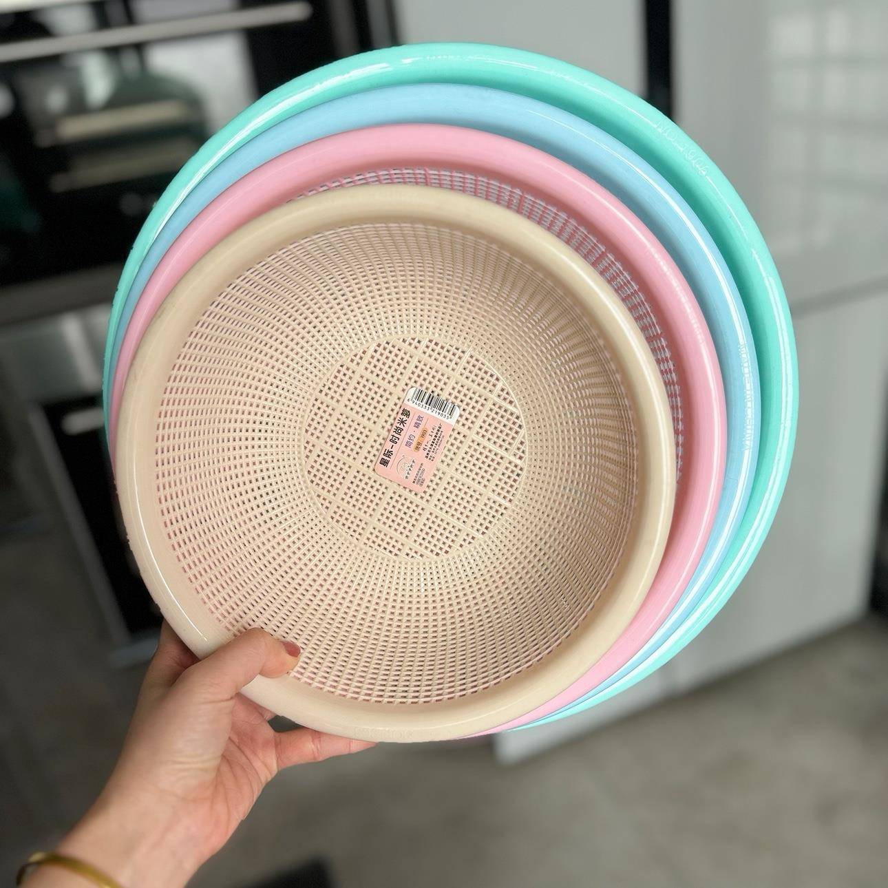 家用塑料洗菜盆沥水篮淘米篮水果菜筛子厨房加厚洗水果篮沥水筛