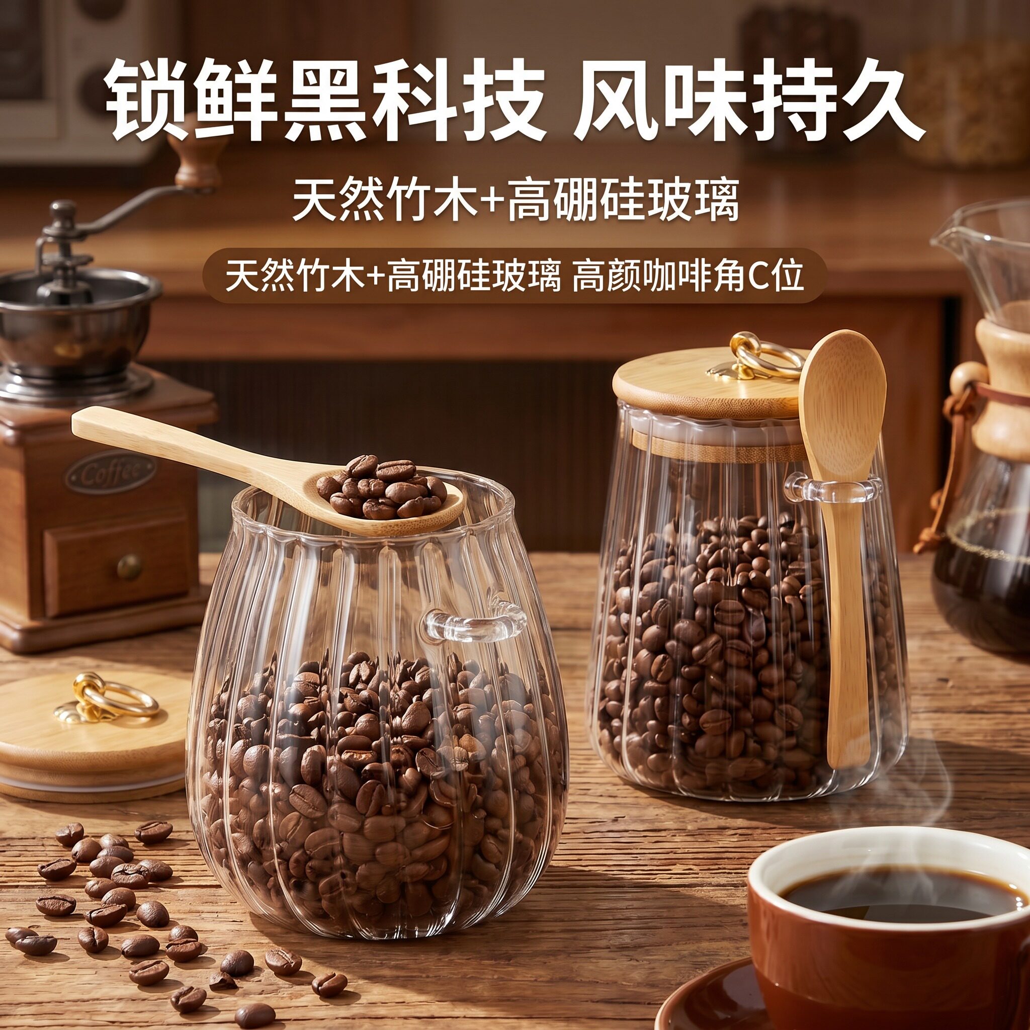 玻璃密封罐咖啡豆密封罐食用级奶粉专用密封罐糖罐白糖储存红糖图片
