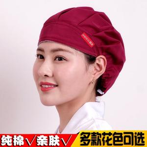 厨房帽做饭防油烟女餐厅工作帽防掉发护士帽厨师车间防尘帽
