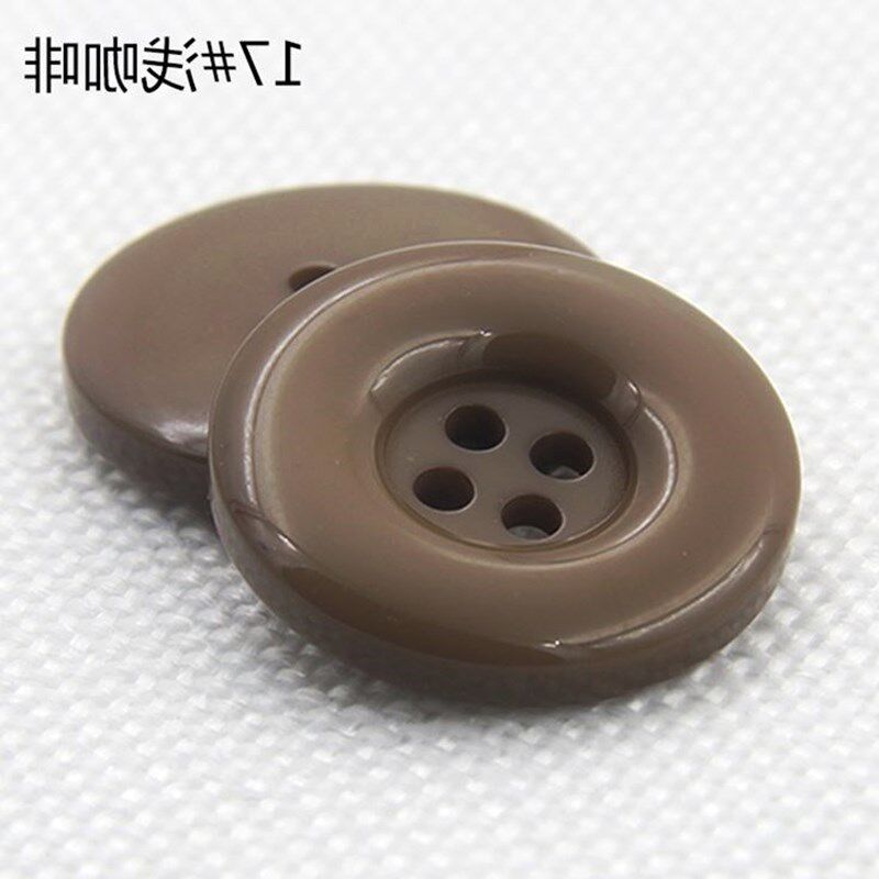 扣子高档彩色装饰大衣衣服毛呢百搭圆形女扣大号黑色钮扣风衣钮扣