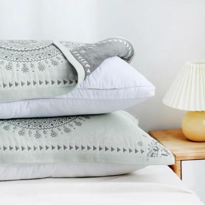 纱布枕巾纯棉一对装男士防头油加厚全棉家用成人枕头巾轻奢高级感