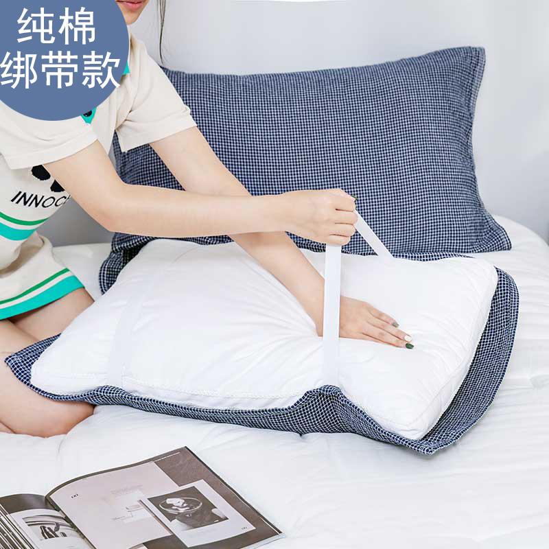 防滑枕巾纯棉纱布一对装男生2025新款套巾学生全棉枕头巾可固定