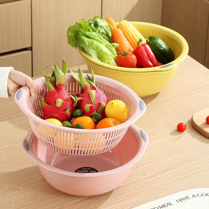 双层洗菜盆沥水篮洗水果专用厨房大号圆形洗菜篮家用漏网篮洗菜筐,餐饮具,洗菜盆/沥水篮/漏水筛,淘宝优惠券,粉丝福利购,淘宝优惠卷