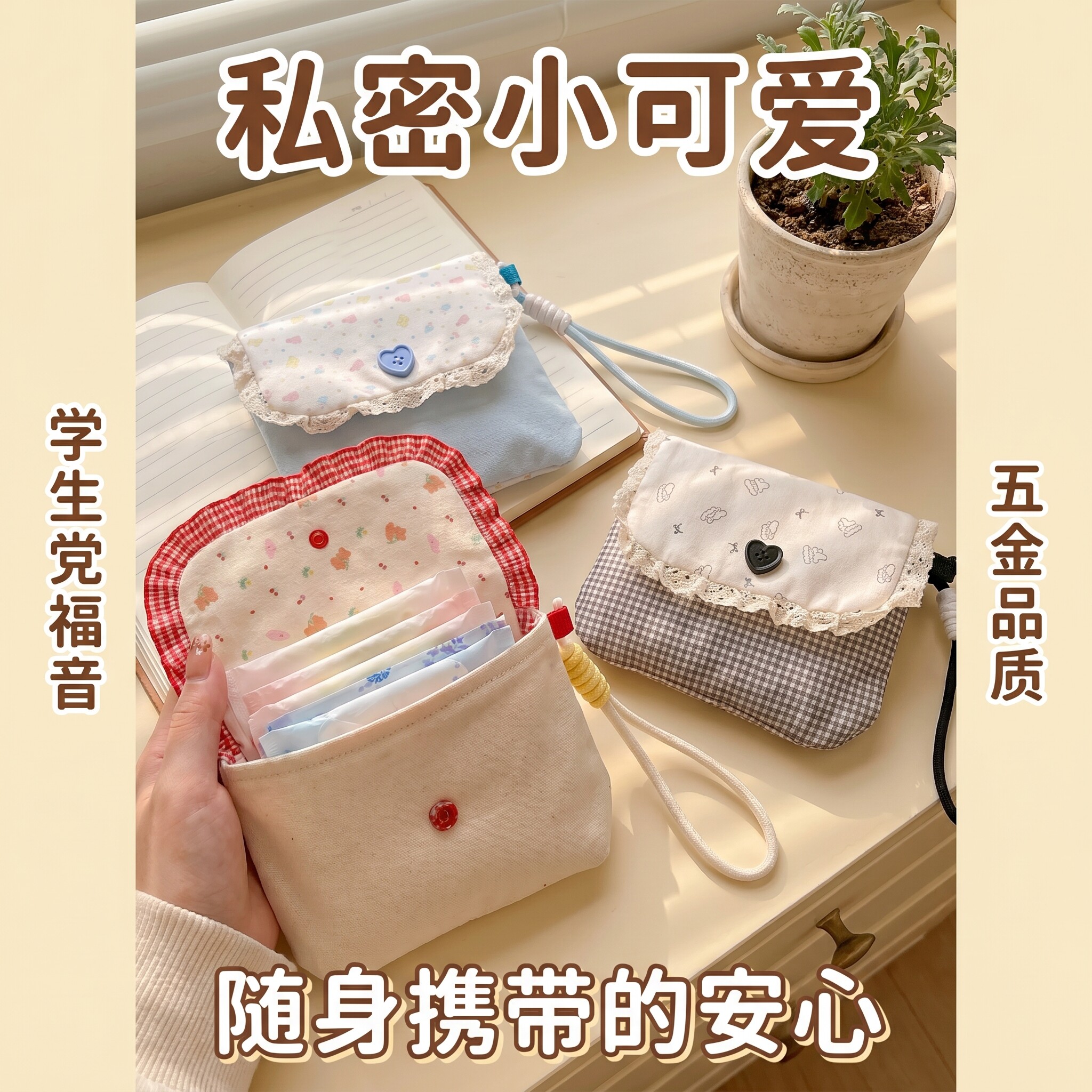 卫生棉收纳包学生可携式小型姨妈巾专用少女装月经月事随身携带小