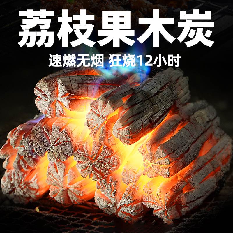 烧烤碳无烟木炭家用荔枝果木炭环保户外专用高温钢碳商用炭块易燃