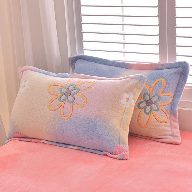 加厚雪花绒枕套一对装牛奶绒单人双人冬天珊瑚绒单只枕头套枕芯套,床上用品,枕套,淘宝优惠券,粉丝福利购,淘宝优惠卷