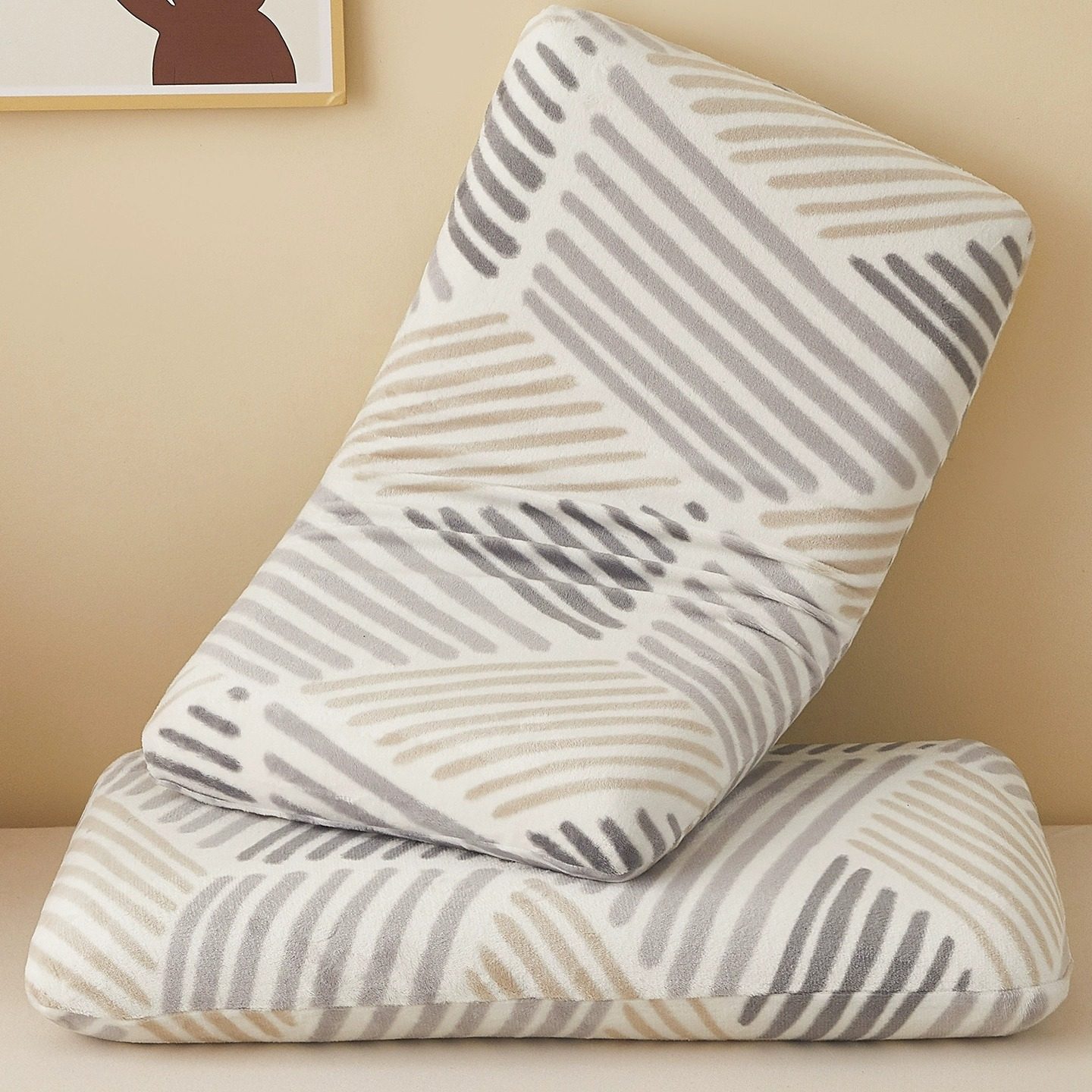 秋冬加厚牛奶绒乳胶枕枕套一对装30x50卡通拉链款记忆枕头套40x60