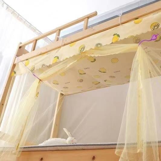 学生宿舍蚊帐上下铺专用单人床懒人免安装2025新款家用卧室公主风