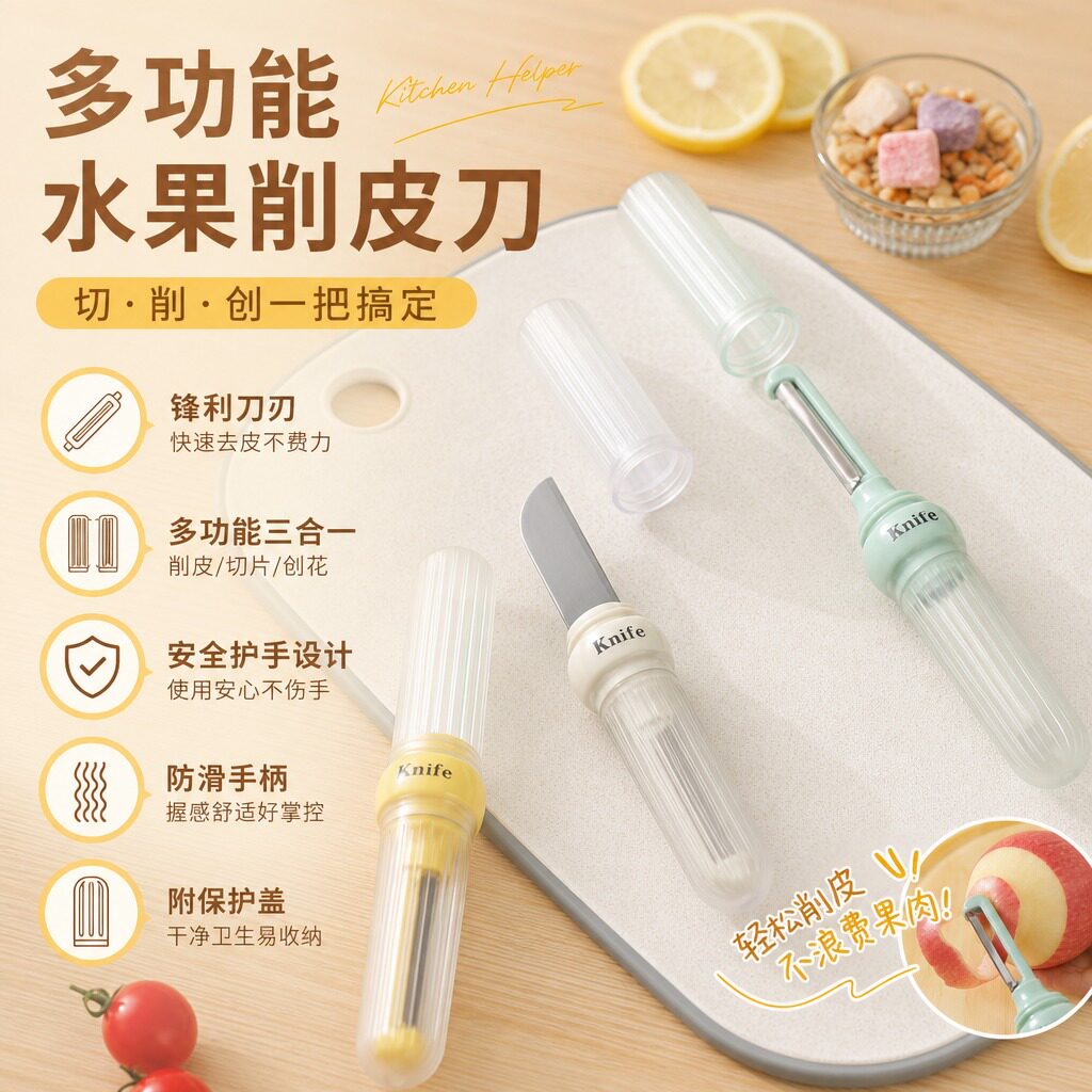 削皮刀厨房专用水果刀二合一多功能高硬度刮刀宿舍学生去果皮神器
