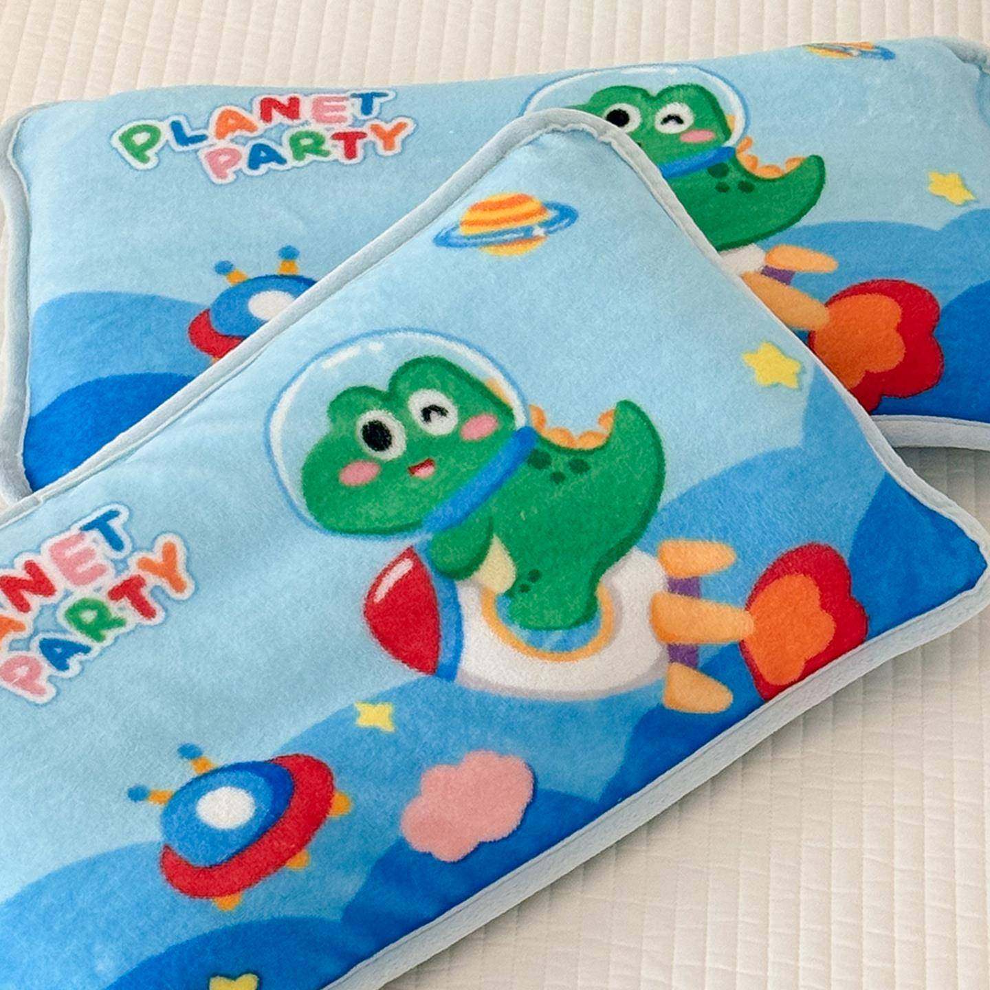 珊瑚牛奶绒枕套30x50冬季儿童小枕头套拉链款学生加厚40x60枕芯套