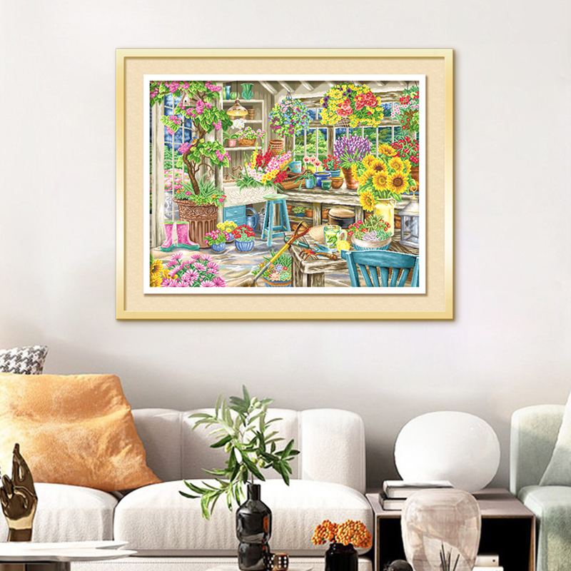 ks十字绣春花香梦新款客厅卧室自己绣手工棉线线绣套件