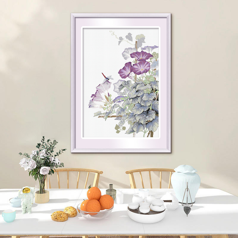 ks十字绣2025年新款客厅挂画自己绣手工绣刺植物花卉朝颜清韵