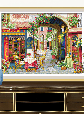 ks十字绣2025年新款时光酒馆简约现代手工绣线绣刺绣客厅卧室挂画