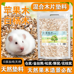 仓鼠垫料苹果木片白杨木片颗粒吸水造景用品金丝熊花枝鼠天然木屑