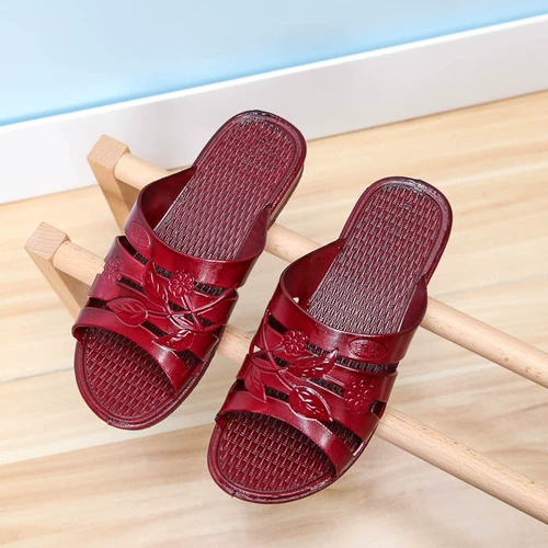 Летние комфортные туфли для матери, дышащие нескользящие тапочки на платформе, для среднего возраста