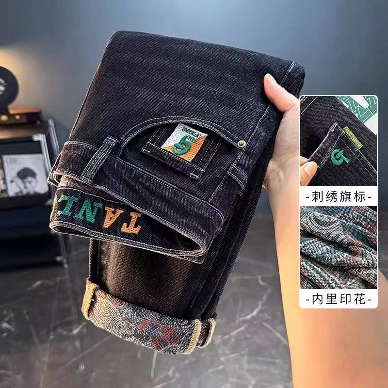 显瘦长裤子水洗秋冬青年直筒裤高端男士潮流春季干活牛仔街青少年