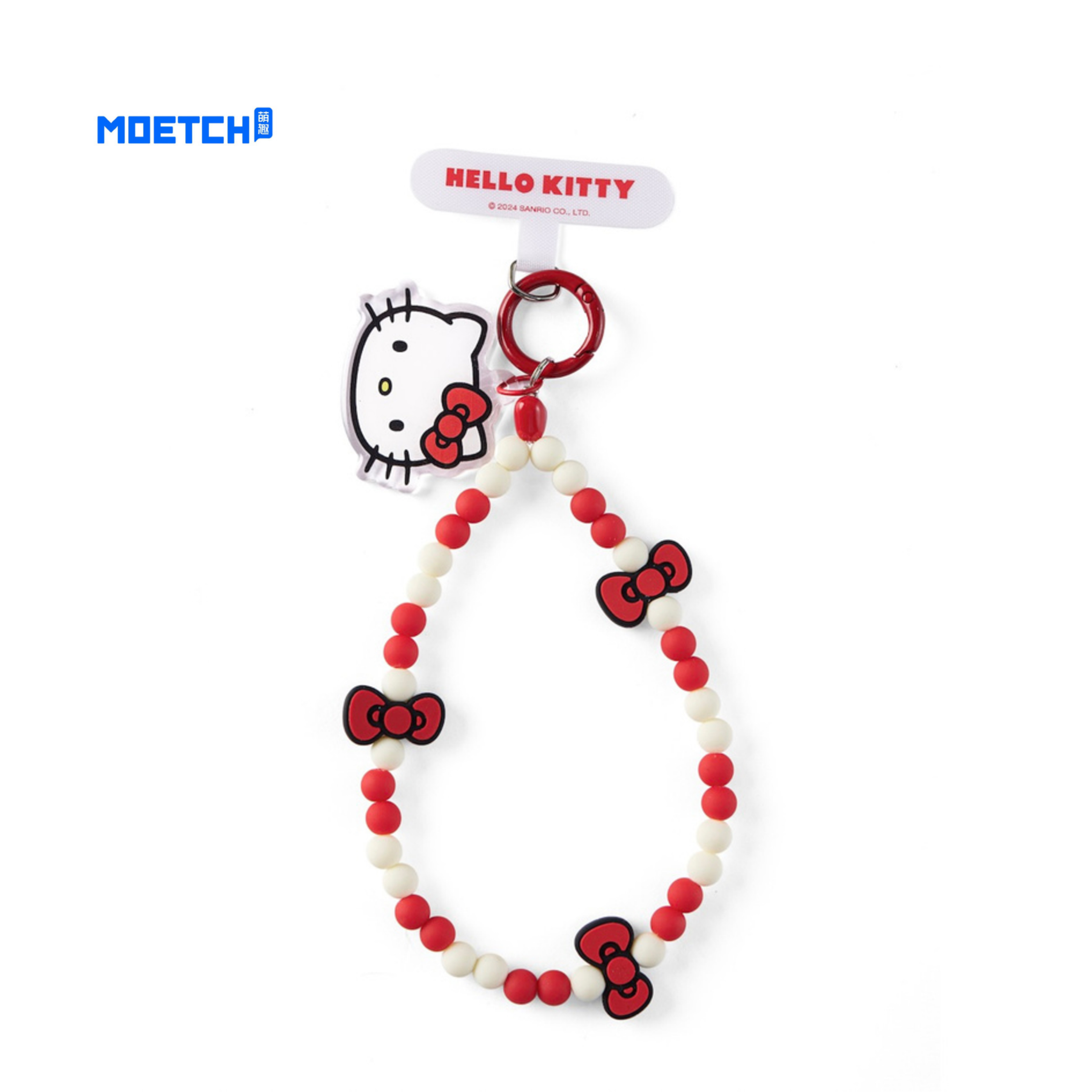 正版三丽鸥手机链短款hellokitty手腕串珠可爱挂件手机壳短款挂链