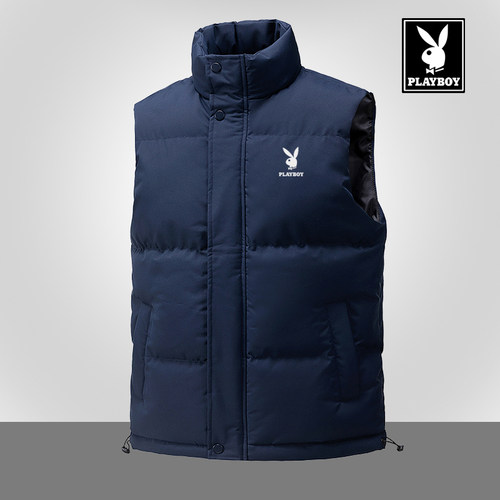 花花公子秋冬羽绒棉马甲外套内搭
