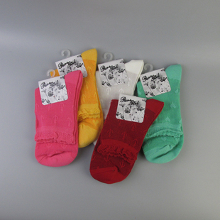 中筒女袜彩色松口不勒腿纯棉袜子女甜美可爱春夏薄款 中腰透气女袜